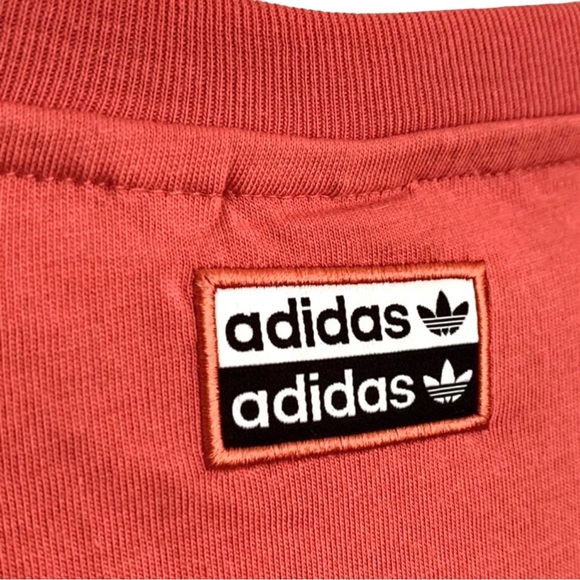 NWT Adidas Originals Women's Short Sleeve Shirt Top Red Orange Size Small - Picture 7 of 7